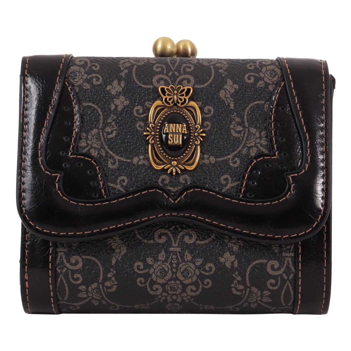 ANNA SUI ブローチ　リス　ピーナッツ　アナスイ　未使用　レア ANNA SUI アナスイ 長財布 かぶせ 本革 レディース チェイス