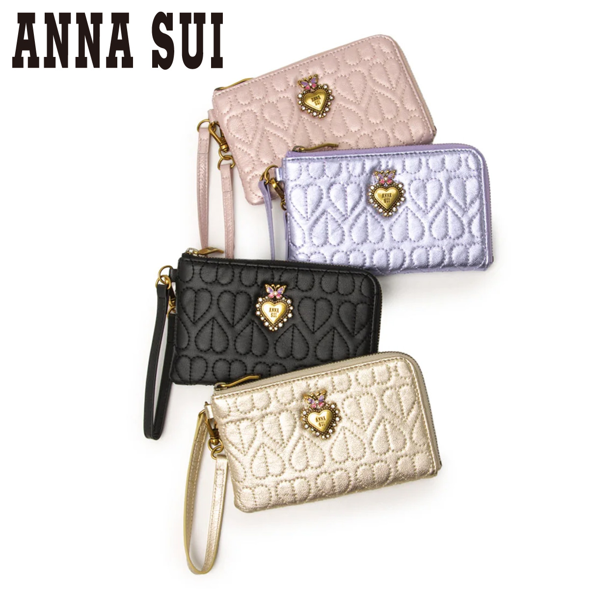 ANNA SUI（アナスイ） パスケース 小銭入れ マルチケース 本革
