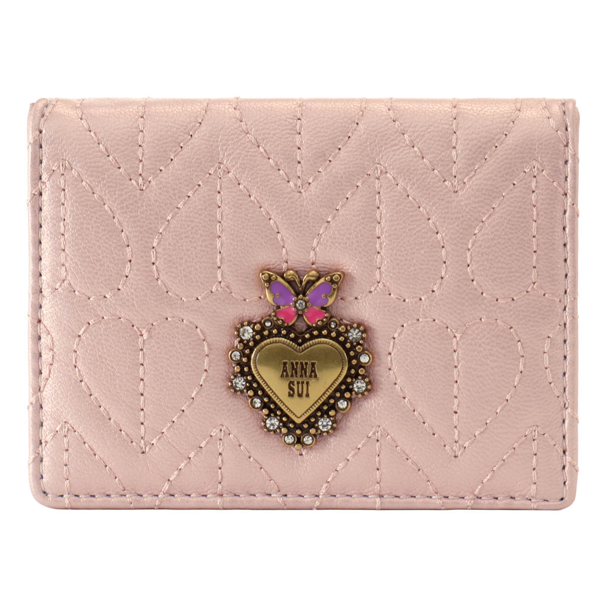 ANNA SUI（アナスイ） ミニ財布 小銭入れ カードケース BOX型 本革