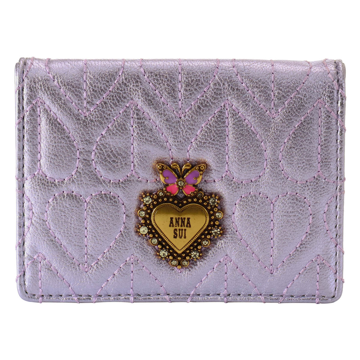 ANNA SUI（アナスイ） ミニ財布 小銭入れ カードケース BOX型 本革