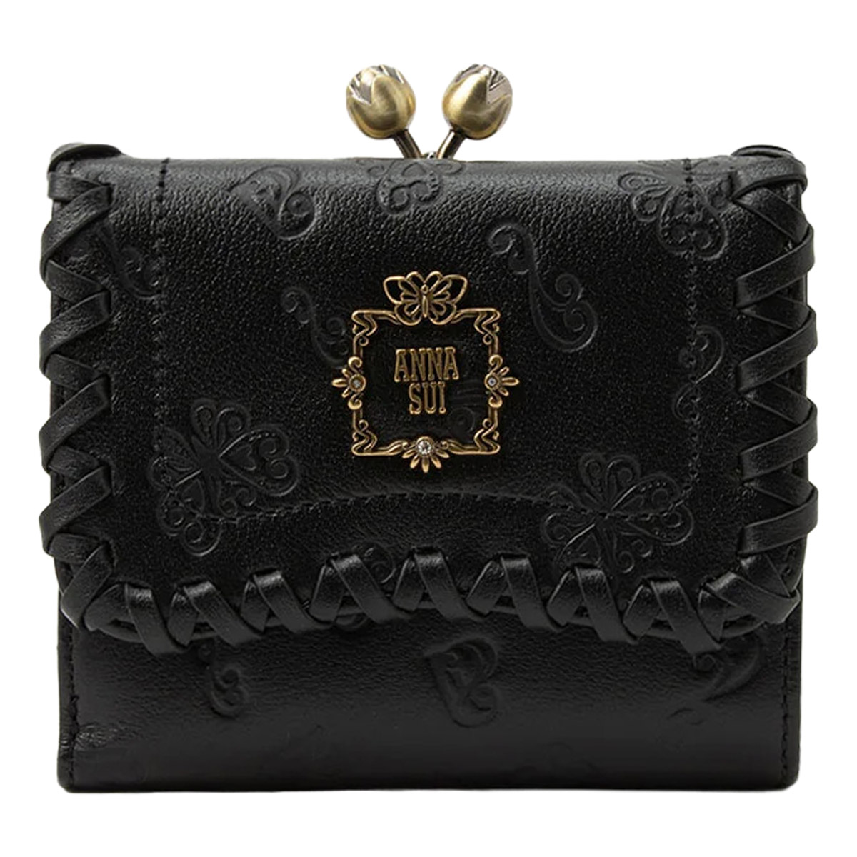 ANNA SUI（アナスイ） 二つ折り財布 がま口 レディース 本革 リンダ
