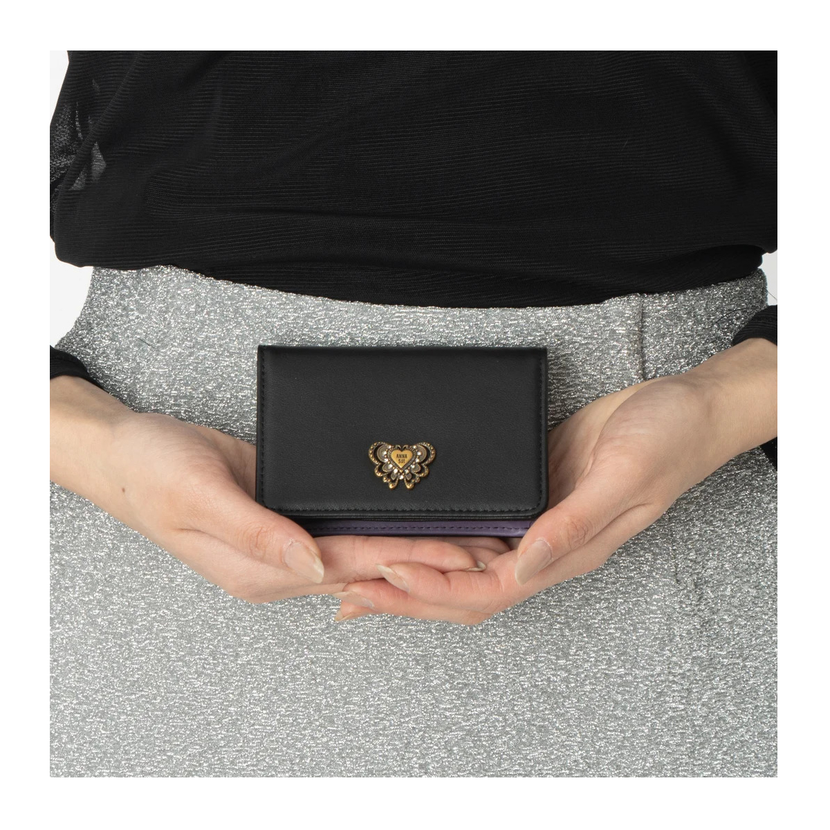 ANNA SUI（アナスイ） 名刺入れ 本革 ウィング レディース 318450 ANNA