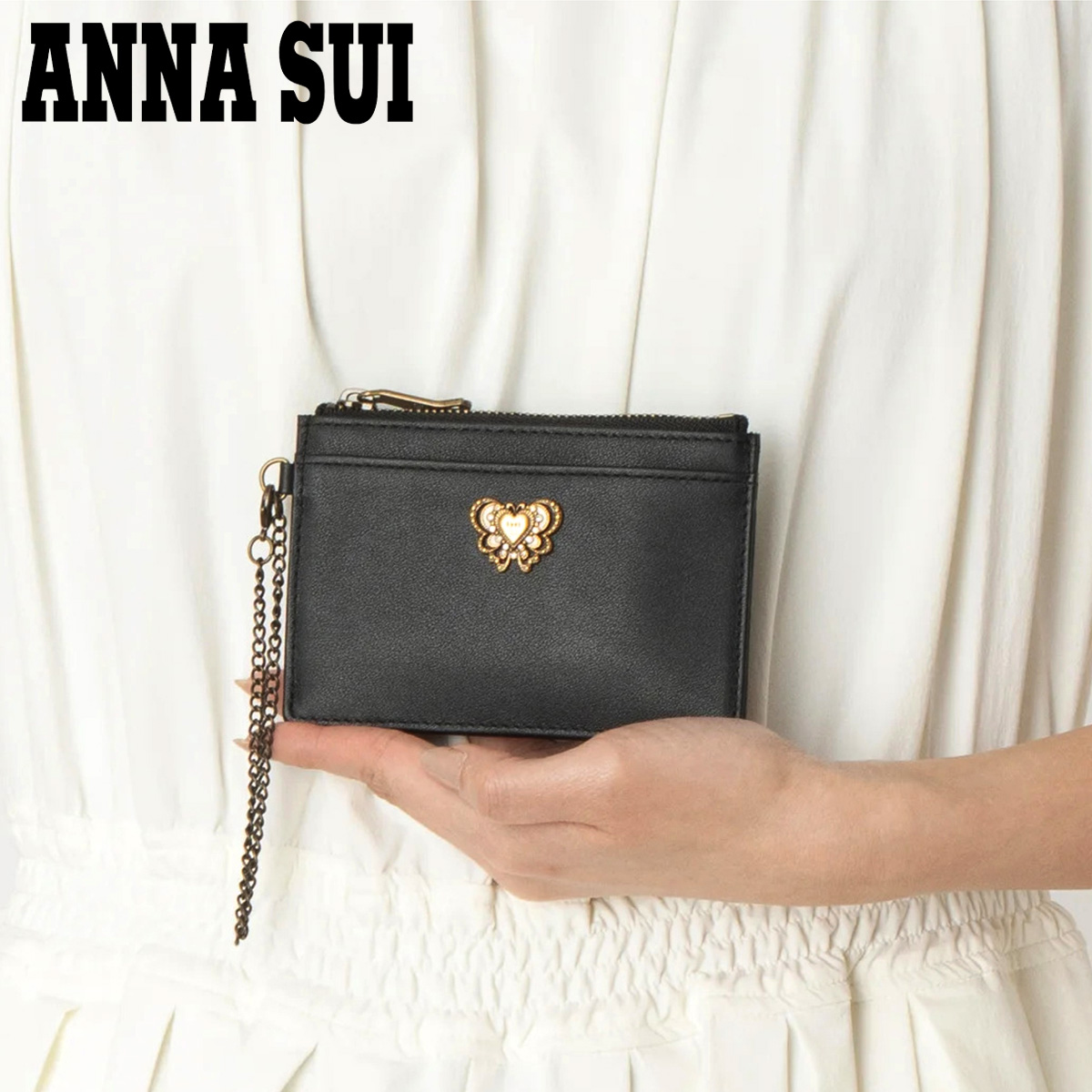 ANNA SUI（アナスイ） パスケース 本革 ウィング レディース 318451