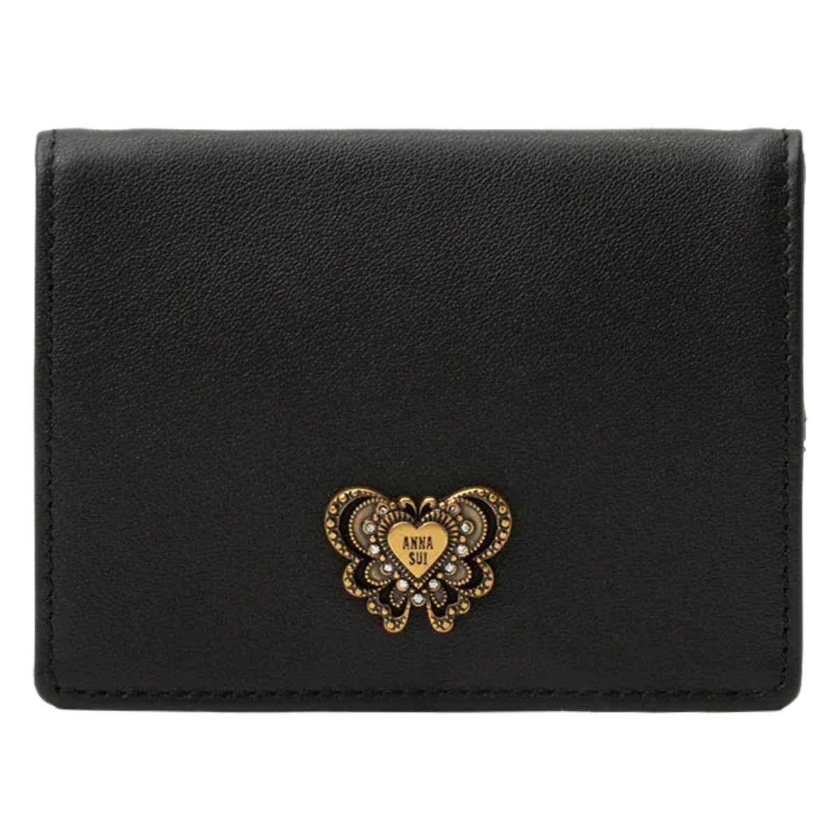 【新品】今季ANNA SUI 刺繍★ストーン付き★オシャレミニ財布アナスイ アナスイ ANNA SUI TITIソフト 口金ミニ財布 （アイボリー） -人気