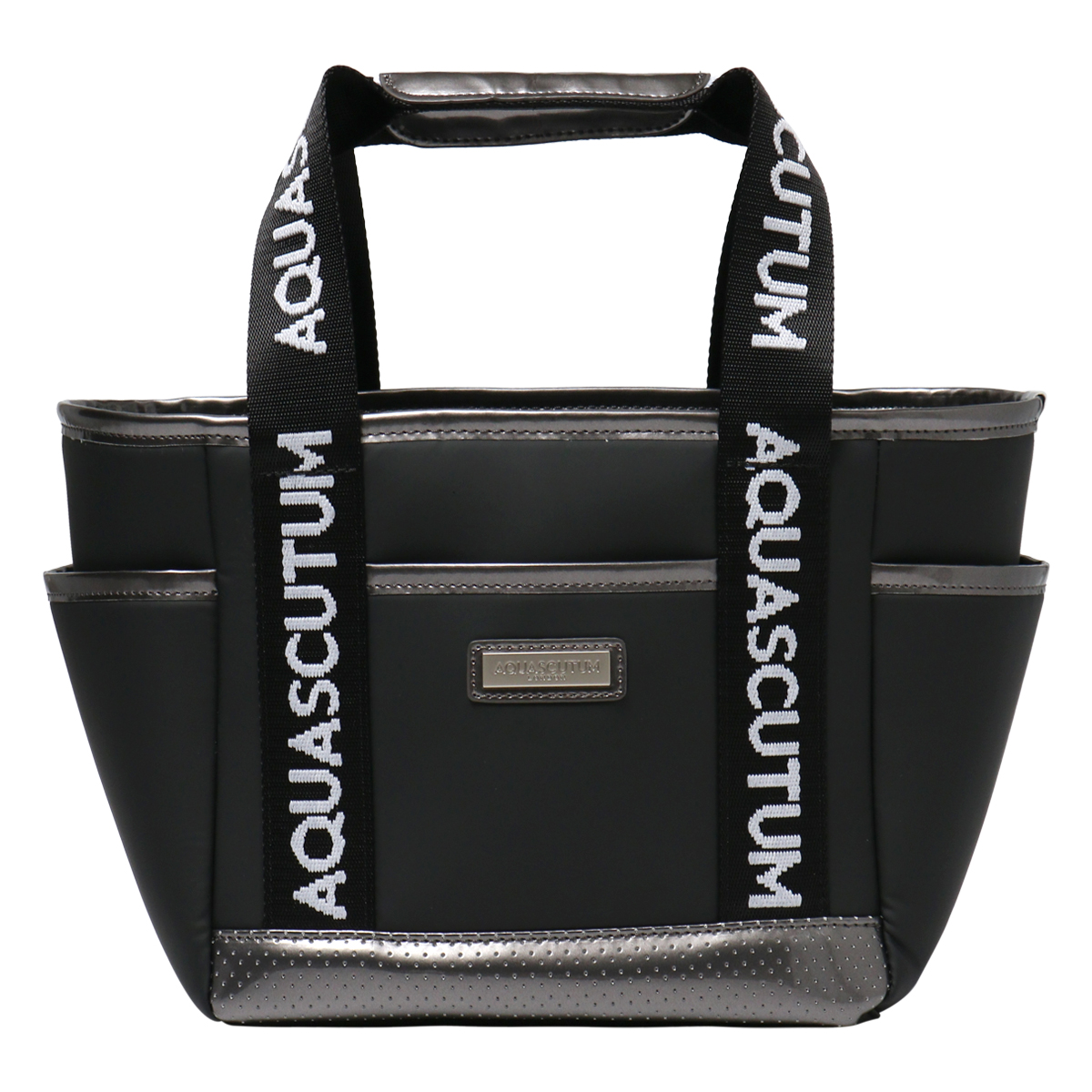 AQUASCUTUM トートバッグ 黒　保冷バック Aquascutum（アクアスキュータム） ゴルフ カートポーチ メンズ