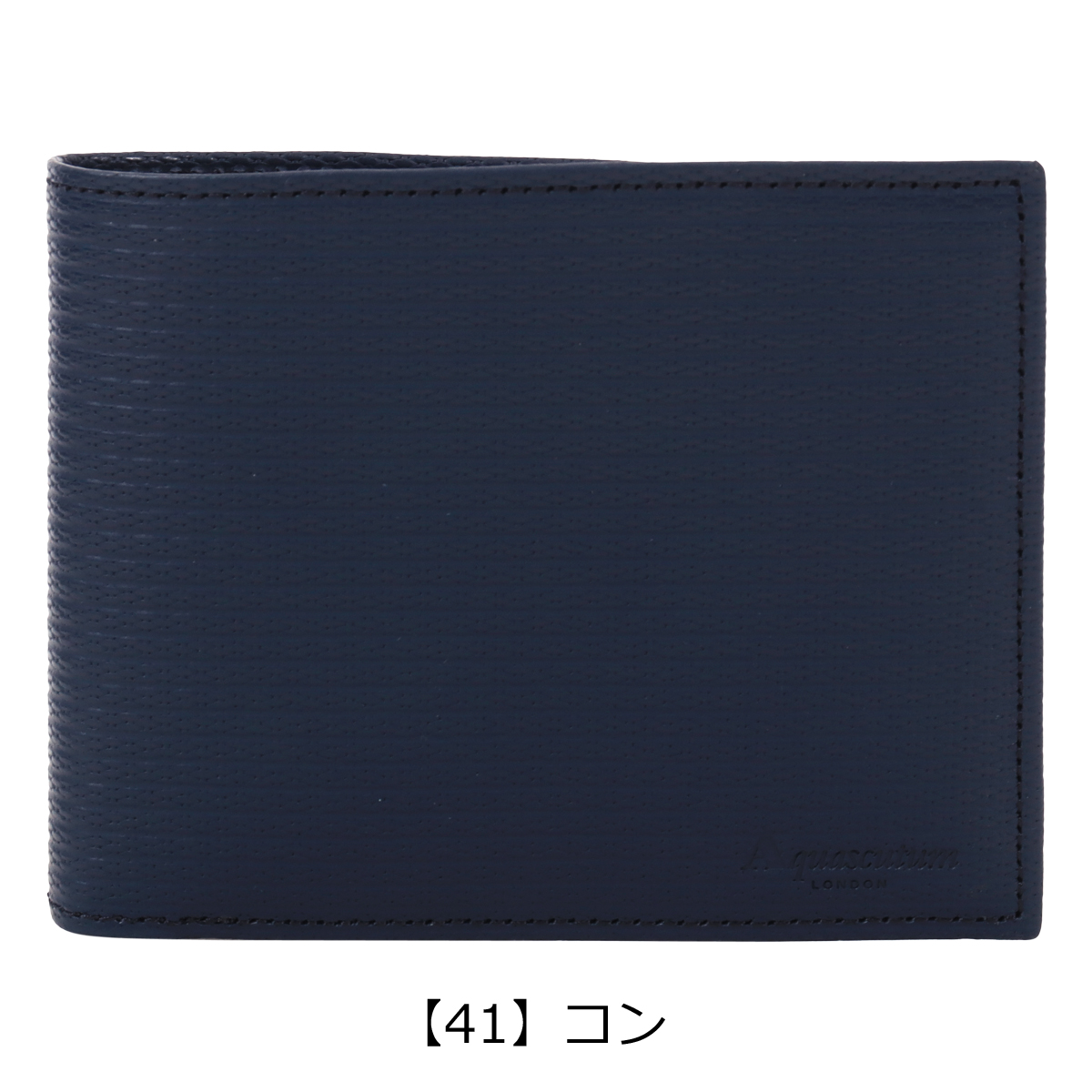 Aquascutum（アクアスキュータム） 二つ折り財布 本革 薄造り メンズ