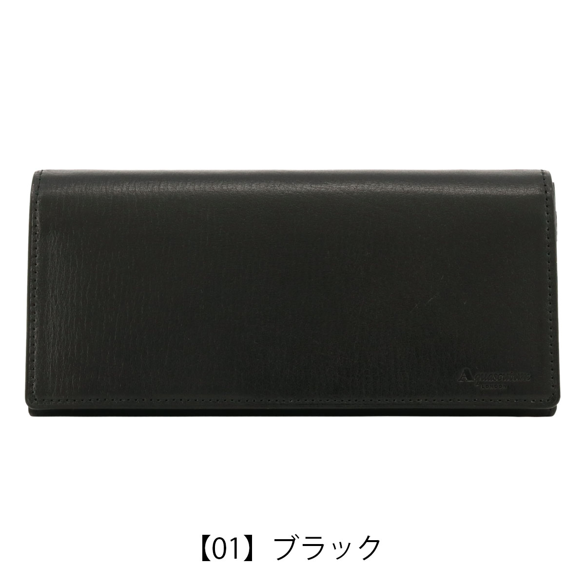 新品　Aquascutum　アクアスキュータム　紳士用　日本製　本革　財布 Aquascutum アクアスキュータム 長財布 かぶせ 本革 メンズ