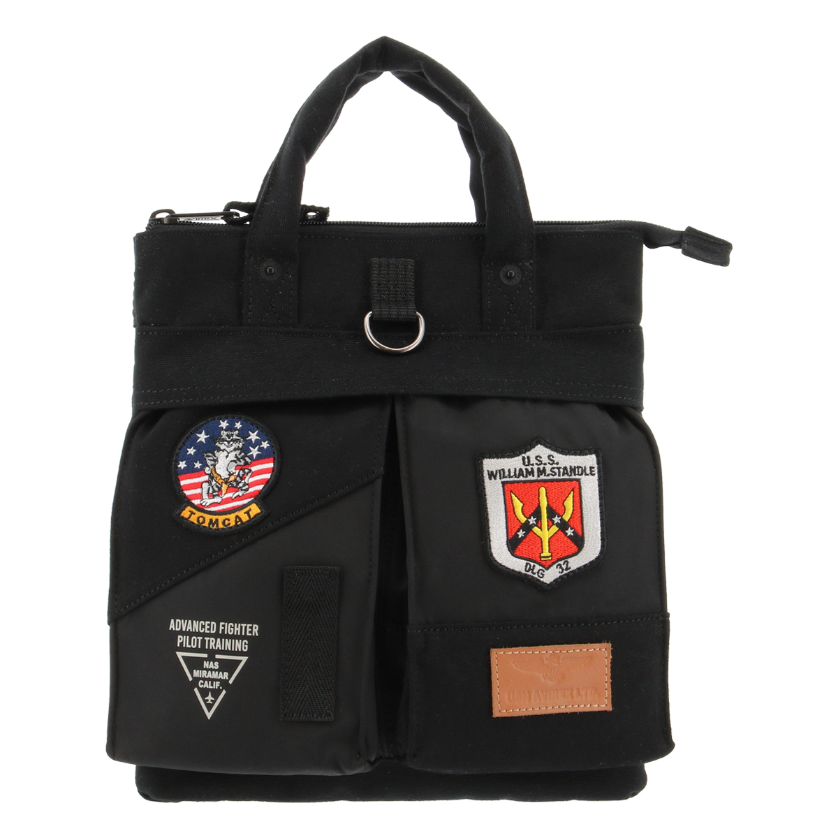 AVIREX ブラック ハンドバッグ 2WAY SHOULDER BAG ”TOP GUN” | AVIREX（アヴィレックス