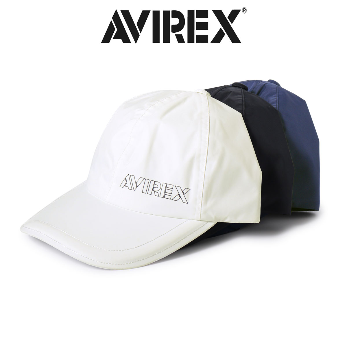 ブリーフィング　レインキャップ　ネイビー AVIREX アヴィレックスゴルフ キャップ 帽子 レインキャップ