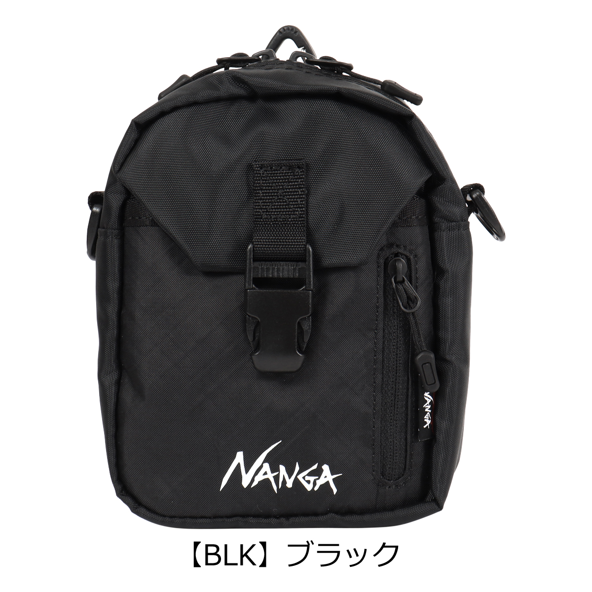 【新品、未使用】Nanga ブラック ショルダーバッグ ナンガ ショルダーバッグ メンズ レディース NANGA 斜めがけ