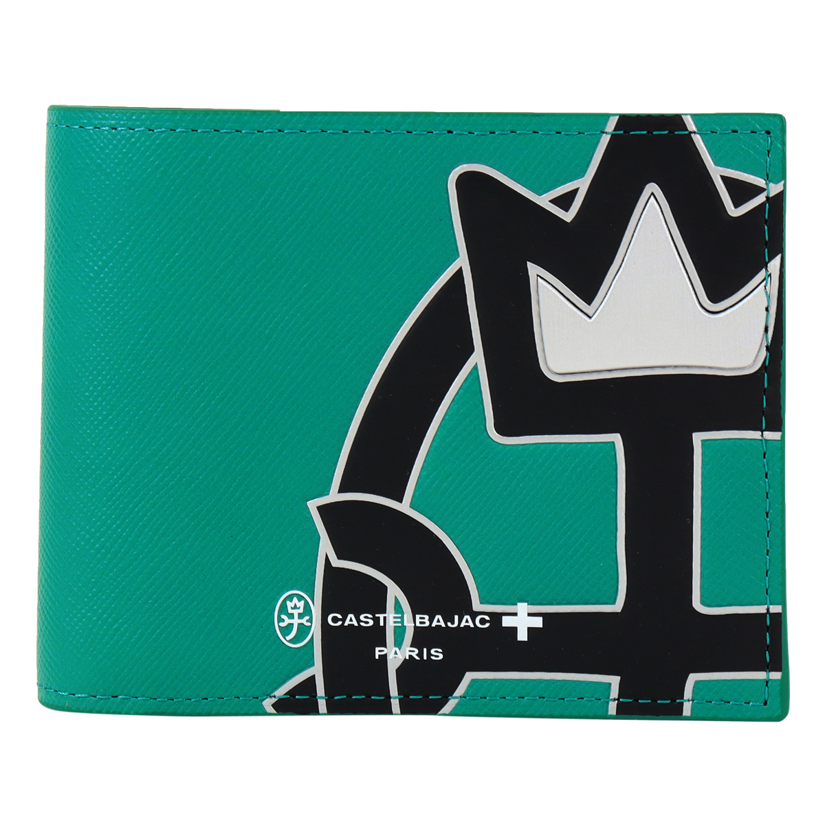 【極美品】カステルバジャック 二つ折り財布 本革 メンズ ウプラ 054622 CASTELBAJAC（カステルバジャック） 二つ折り財布 本革 メンズ 054622