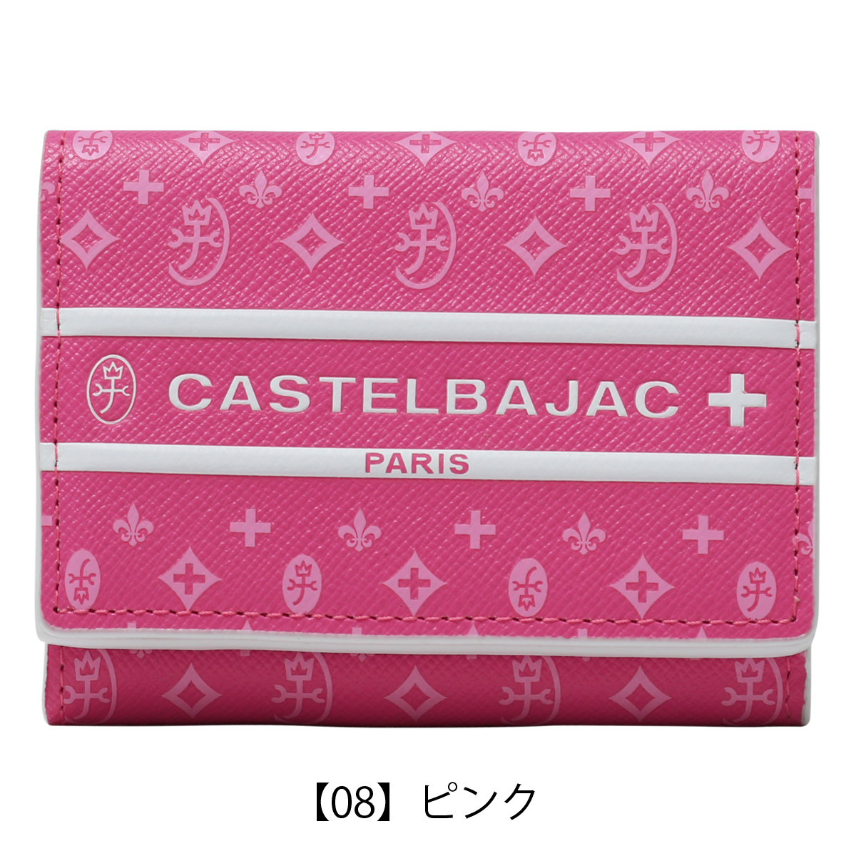 CASTELBAJAC（カステルバジャック） 三つ折り財布 本革 ビジュー