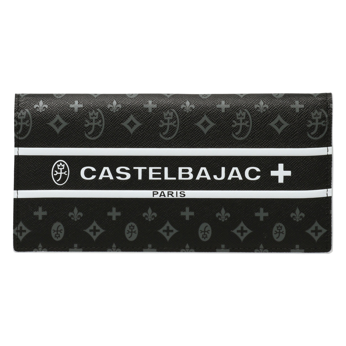 CASTELBAJAC（カステルバジャック） 長財布 かぶせ 本革 ビジュー