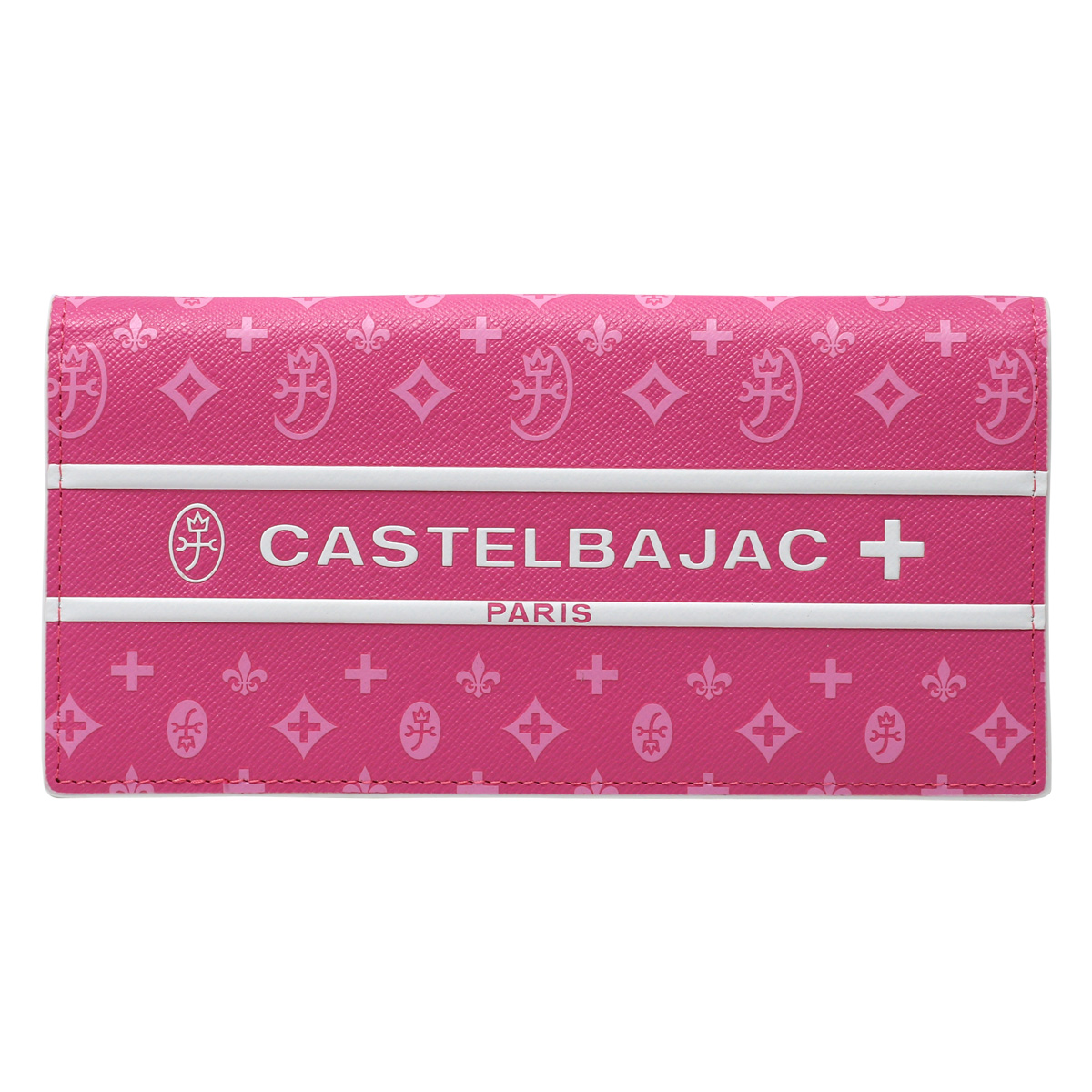 CASTELBAJAC（カステルバジャック） 長財布 かぶせ 本革 ビジュー