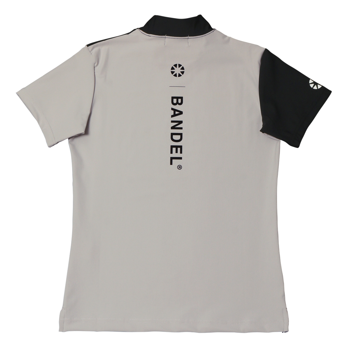 バンデル モックネック 半袖 ゴルフウェア 白×グレー WHITE×GREY BANDEL（バンデル） ゴルフ Tシャツ 半袖 ハイネック モックネック