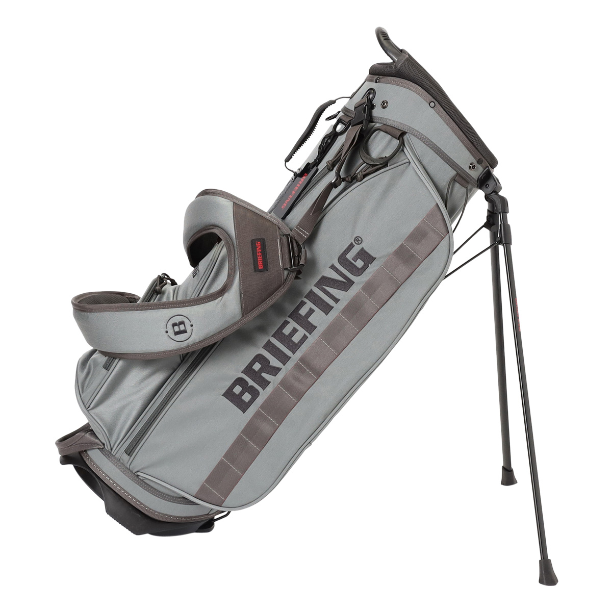 【新品未使用】BRIEFINGゴルフキャディバッグ  シルバー BRIEFING ゴルフ用バッグ（色：シルバー系）｜ゴルフ｜スポーツ
