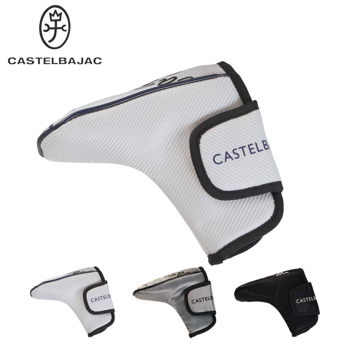カステルバジャック スポーツ パターカバー ヘッドカバー メンズ レディース 7235399310 CASTELBAJAC SPORT ピン型パターカバー ポリエステル 微光沢感 Pワッペン 家紋ロゴプリント CASTELBAJAC（カステルバジャック） スポーツ パターカバー