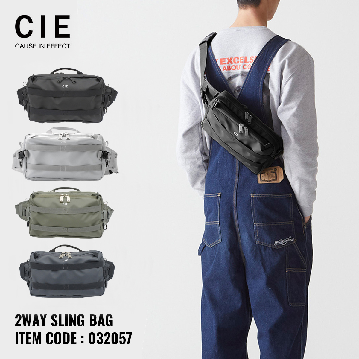 CIE ボディバッグ GRID3 2WAY SLING BAG メンズ レディース 032057