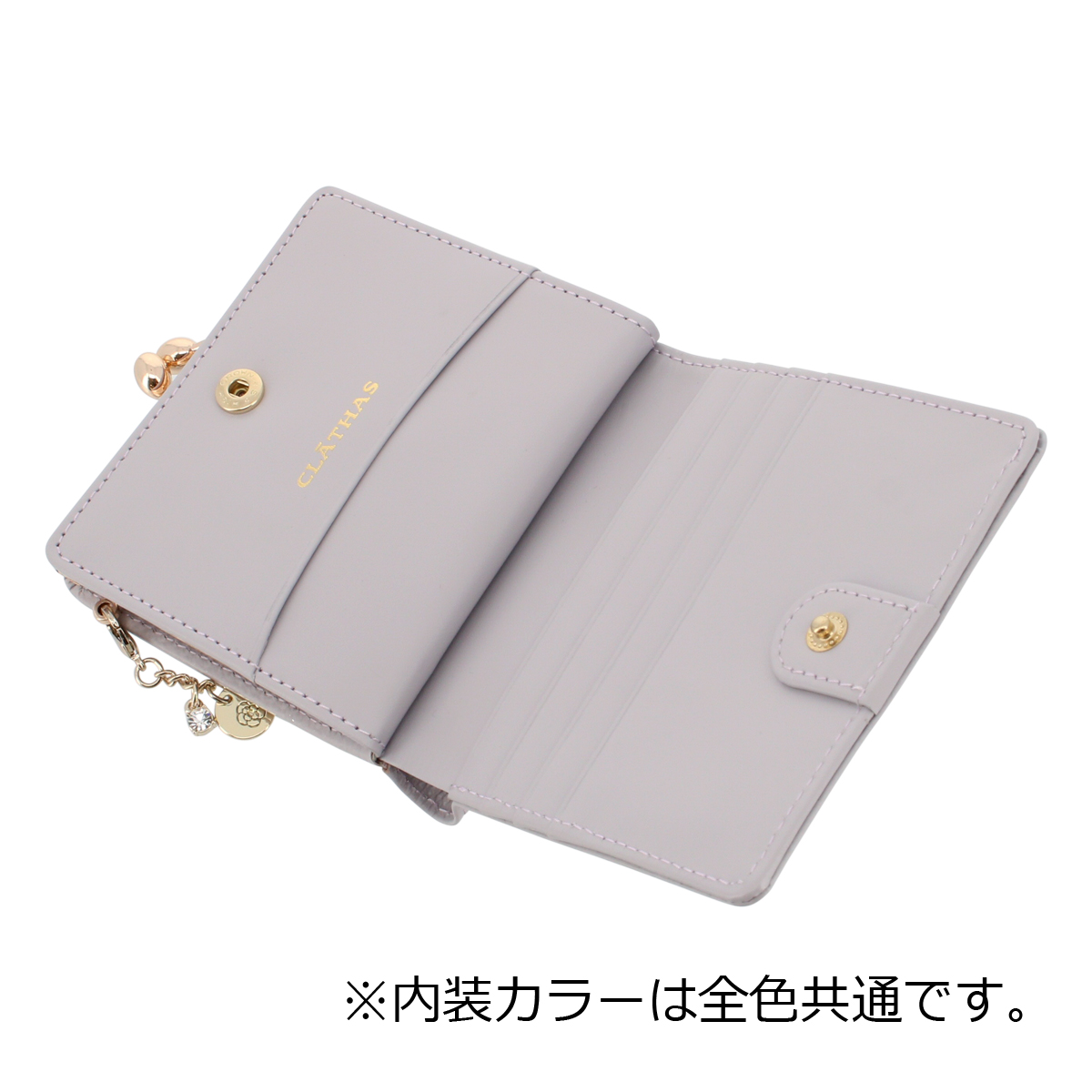 CLATHAS クレイサス 二つ折り財布 がま口 ミニ財布 本革 モマン