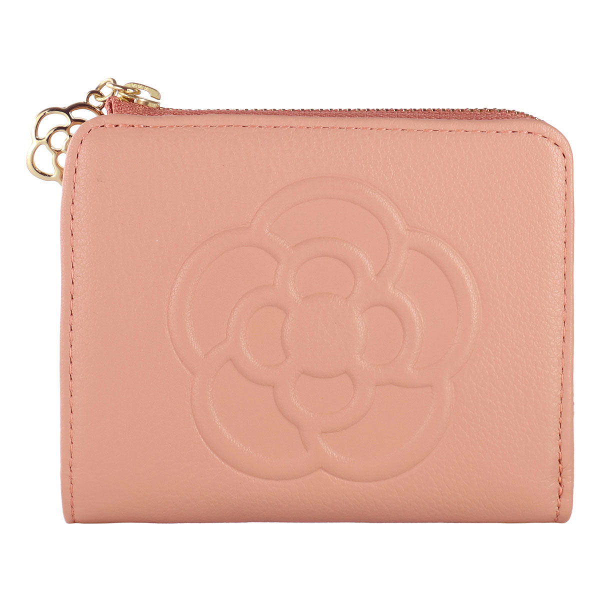 CLATHAS（クレイサス） 二つ折り財布 L字ファスナー 本革 ワッフル