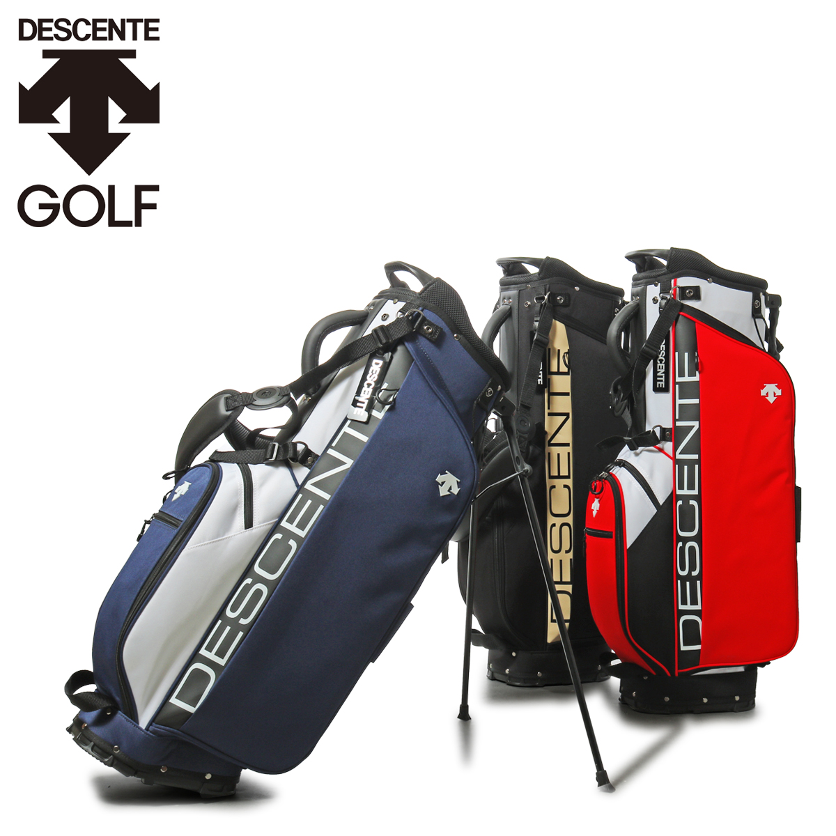 デサント ゴルフ キャディバッグ スタンド型 4分割 9型 47インチ対応 2.9kg メンズ DQBVJJ04 DESCENTE ゴルフバッグ