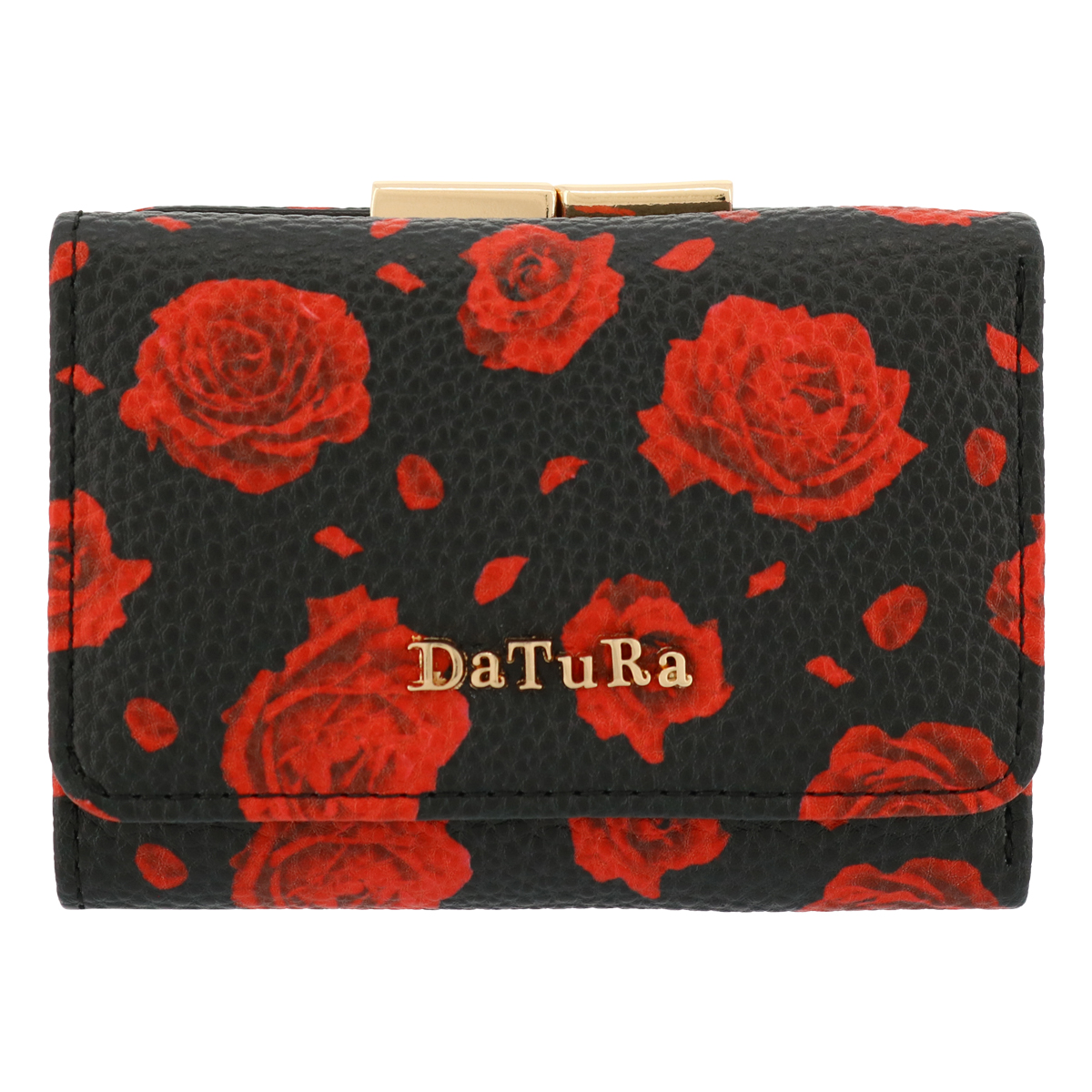 ダチュラ 三つ折り財布 がま口財布 レディース ベルサイユ DTR-542 DaTuRa ミニ財布 がま口 財布 花柄 薔薇 ヒョウ柄 パイソン 蛇｜sacsbar｜05