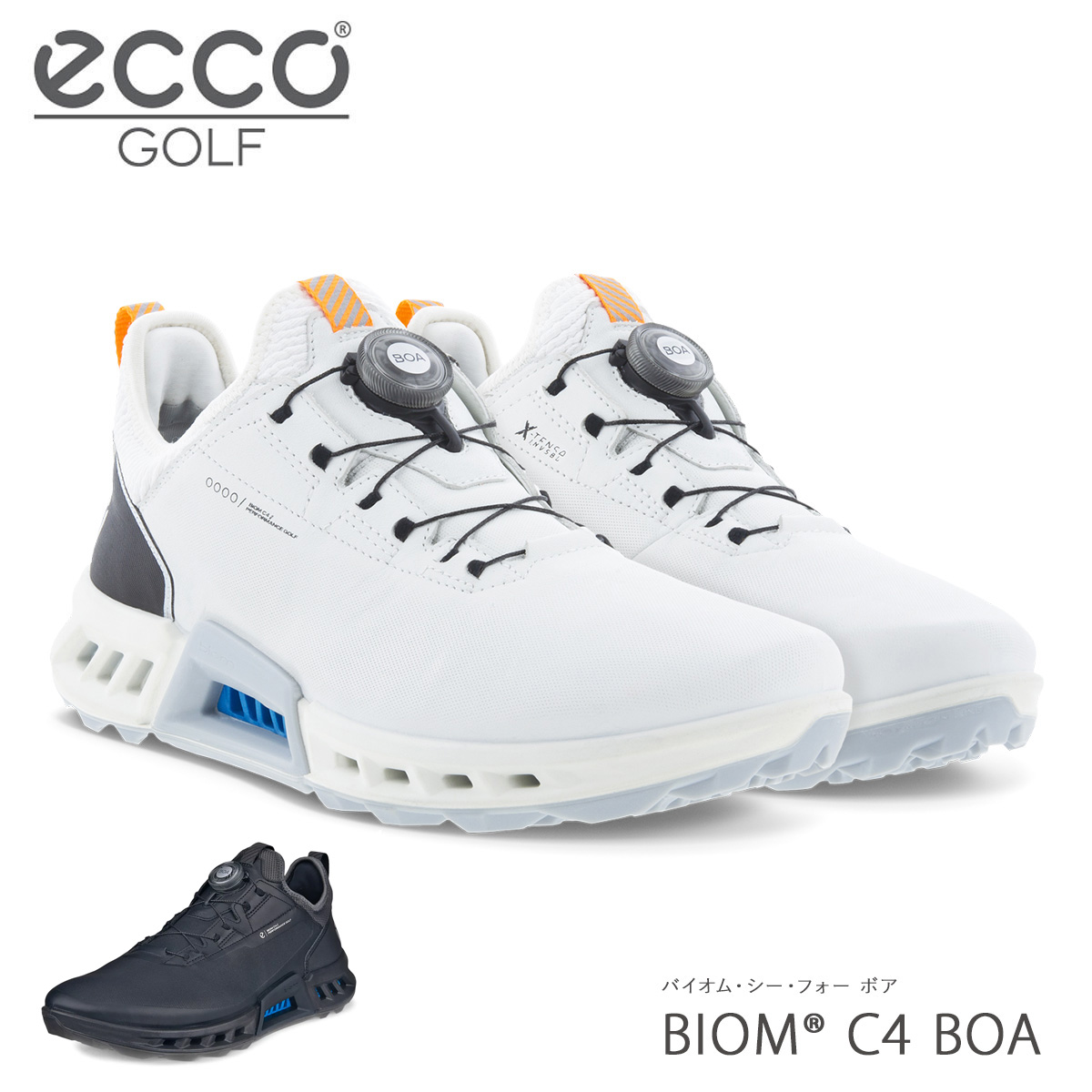 エコー ゴルフ シューズ バイオム シー フォー ボア スパイクレス メンズ 男性用 130424 ECCO BIOM C4 BOA リール  ダイヤル式 靴 ゴアテックス 防水 透湿