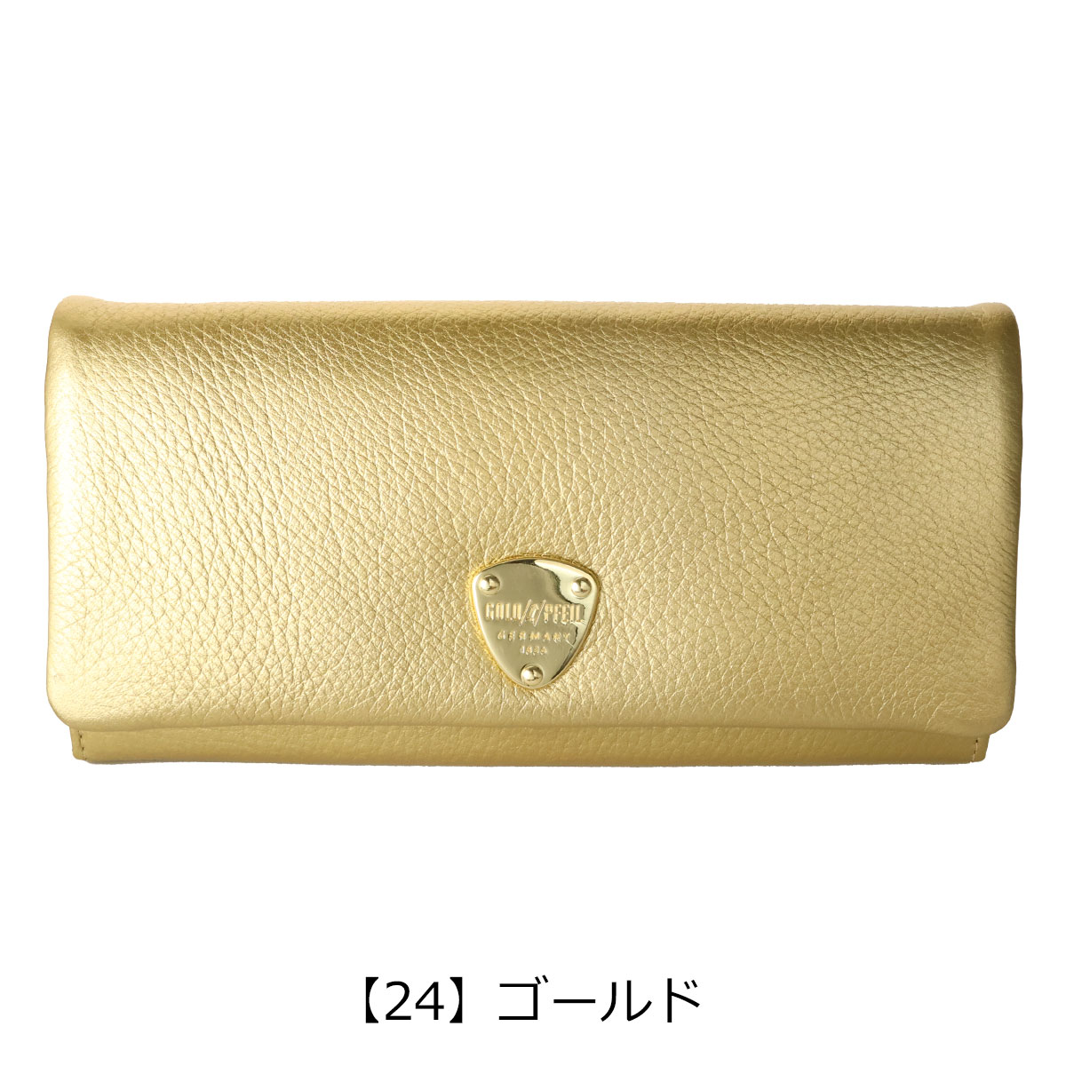 GOLD PFEIL ゴールドファイル 長財布 本革 かぶせ レディース