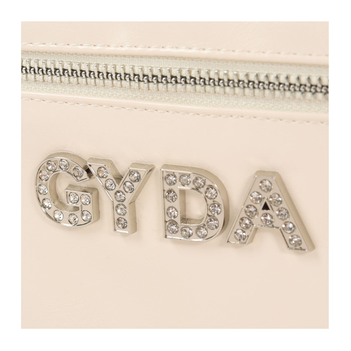 GYDA バニティポーチ 化粧ポーチ レディース ラインストーンロゴ GY