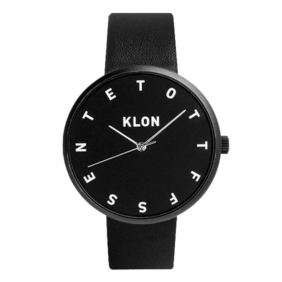 KLON 腕時計 レディース メンズ クローン おしゃれ 時計 ブランド アナログ ギフト プレゼント ALPHABET TIME BLACK FRAME 40mm｜sacsbar｜02