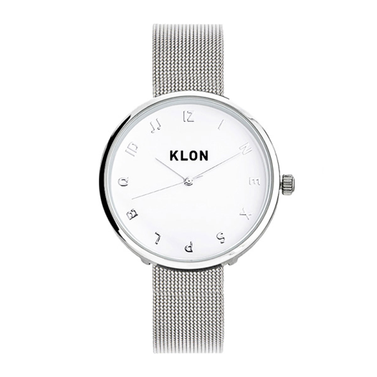 KLON 腕時計 レディース メンズ クローン おしゃれ 時計 ブランド アナログ ギフト プレゼント MOCK NUMBER -SILVER MESH- Ver.SILVER 33mm｜sacsbar｜02