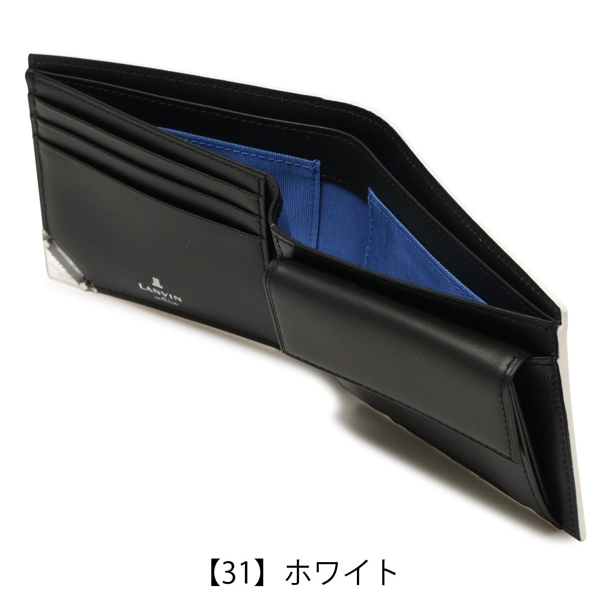 LANVIN en Bleu ランバンオンブルー 財布 二つ折り 本革 513622 アクア