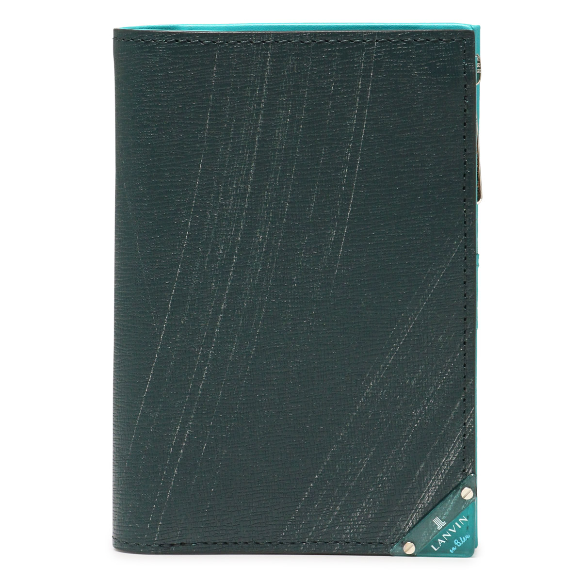 LANVIN en Bleu ランバンオンブルー 財布 二つ折り ミドル財布 本革