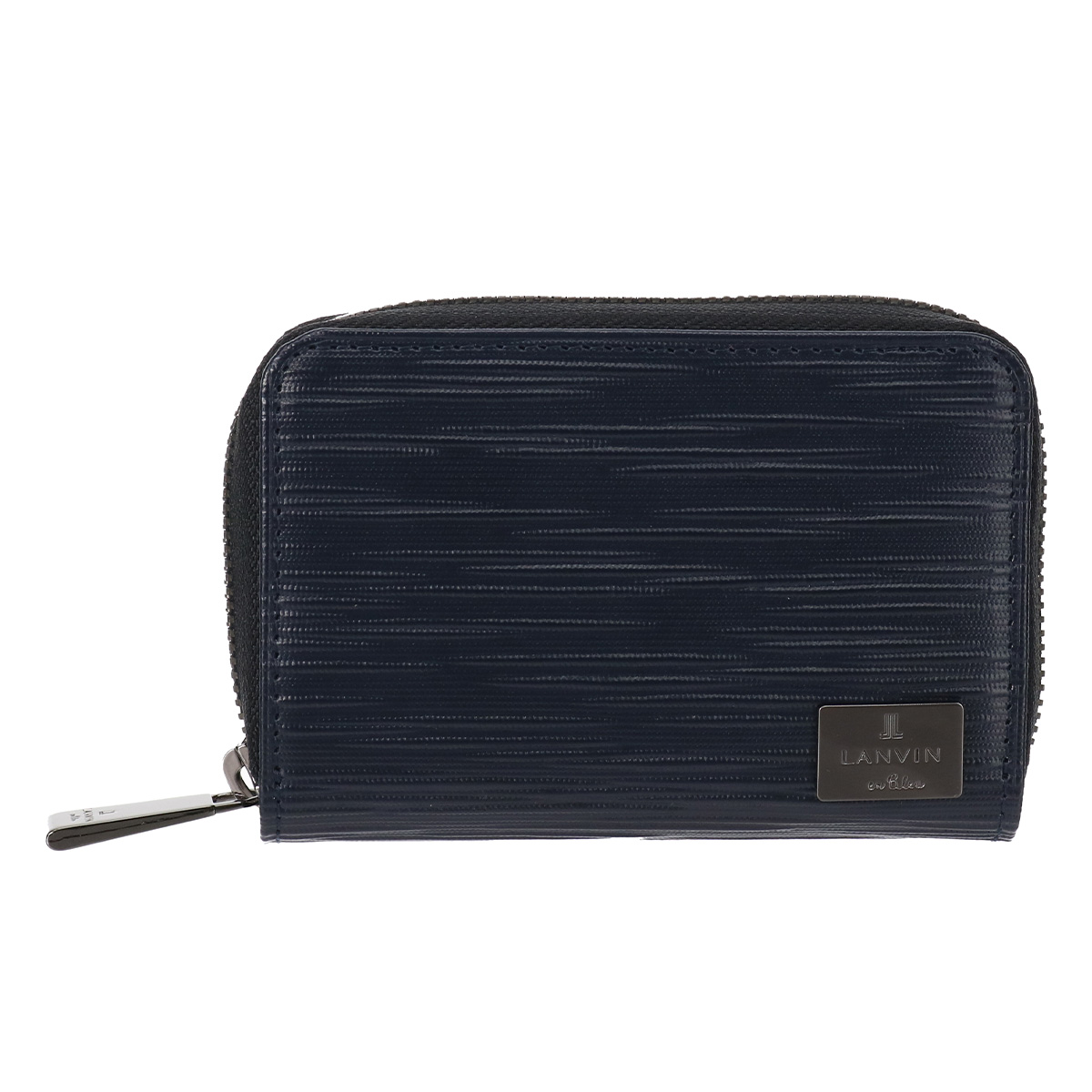 LANVIN en Bleu 黒 牛革　キーケース【✨新品✨未使用✨神価格✨ LANVIN en Bleu ランバンオンブルー キーケース ラウンドファスナー 4