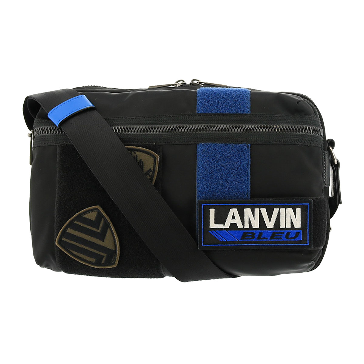 ランバンオンブルー ショルダーバッグ メンズ レディース クレスト 577102 LANVIN en Bleu 軽量 ナイロン ワッペン