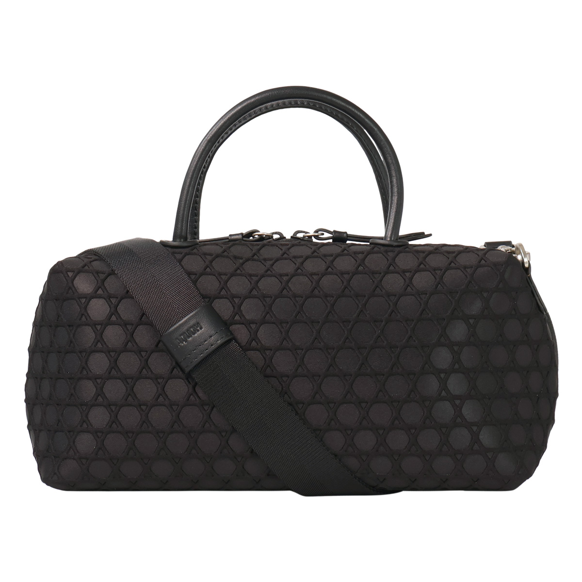 ラクーオ ミニボストン 籠目 エンボスボンディング ボストンバッグ ブラック Amazon | [LAQUOH] ラクーオ ミニボストン 籠目 エンボスボンディング