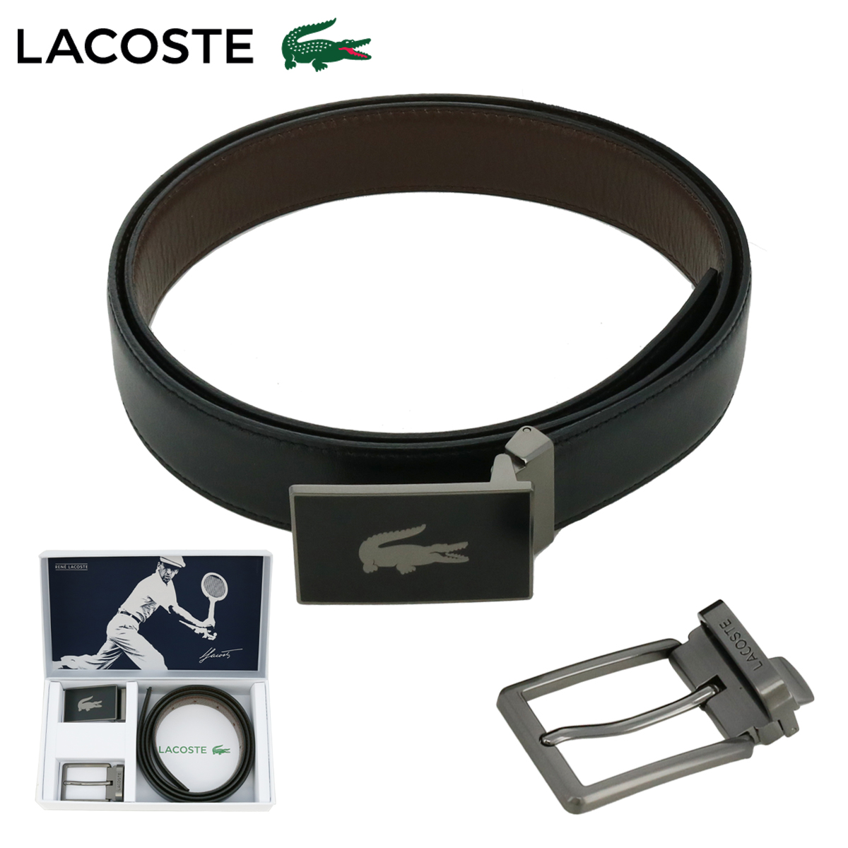 ラコステ ベルト ギフトセット メンズ LB87310 日本製 LACOSTE