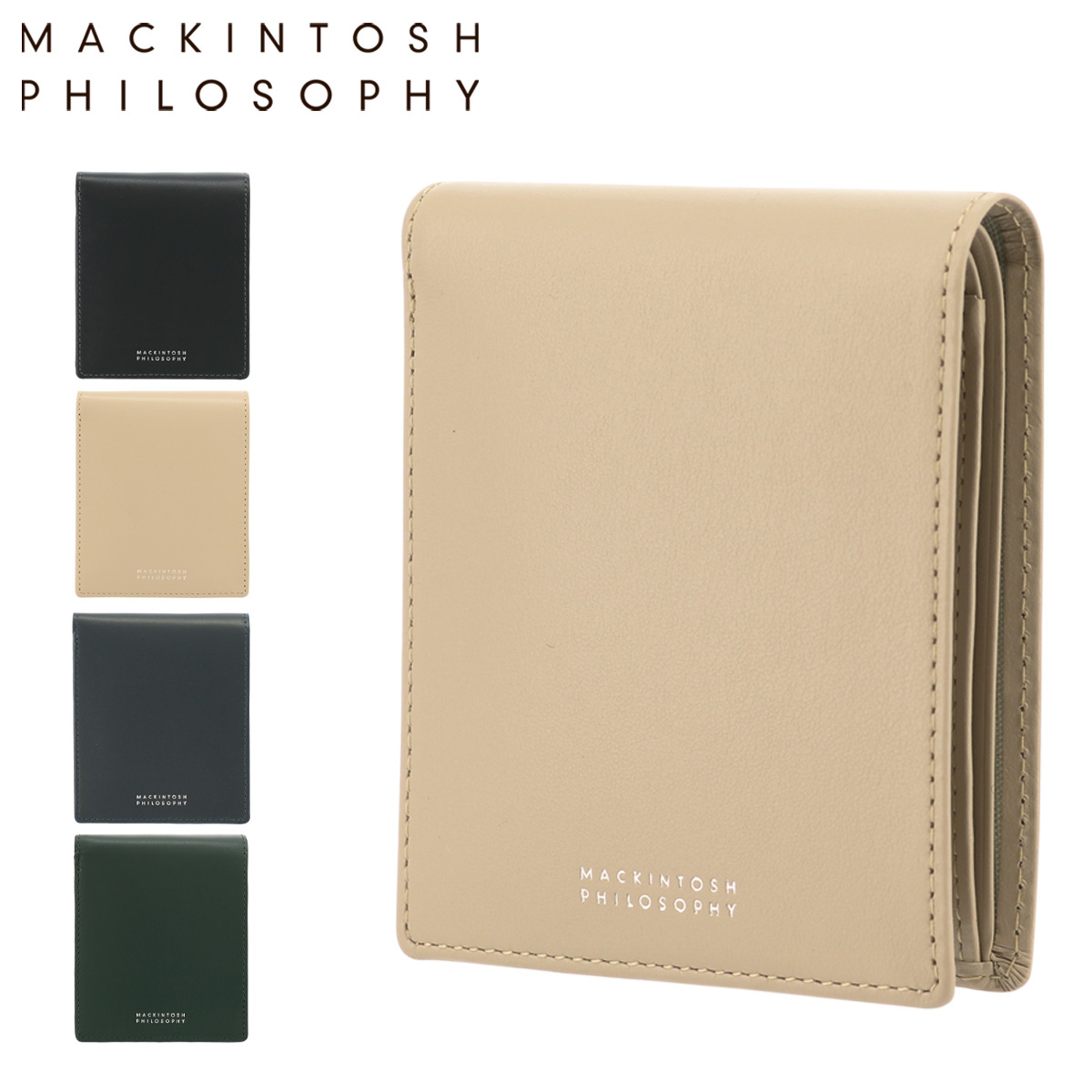 MACKINTOSH PHILOSOPHY / 2つ折り財布/--/GRN/無地/メンズ/0100119 MACKINTOSH PHILOSOPHY（マッキントッシュフィロソフィー） 二つ折り