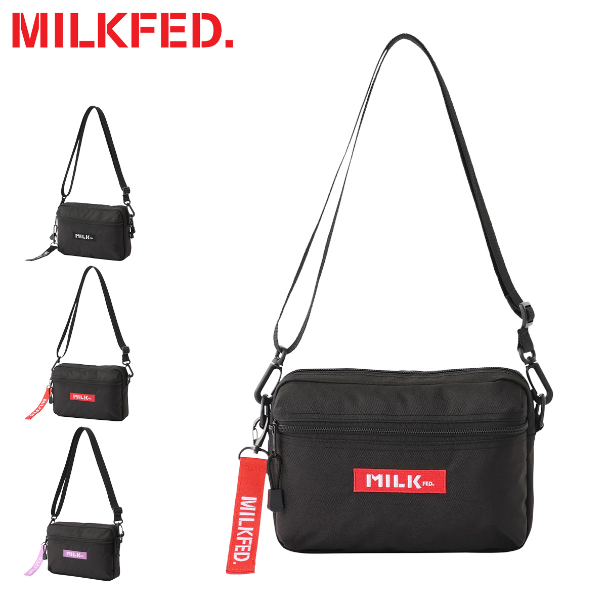 バッグ milk MILKFED. ミルクフェド フロントポケット ショルダーバッグ