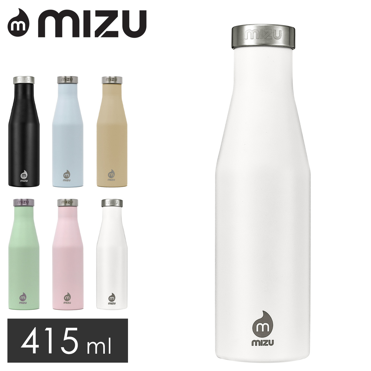 Mizu 水筒 ステンレスボトル 415ml 軽量 S4 ミズ 保温 保冷 スリム