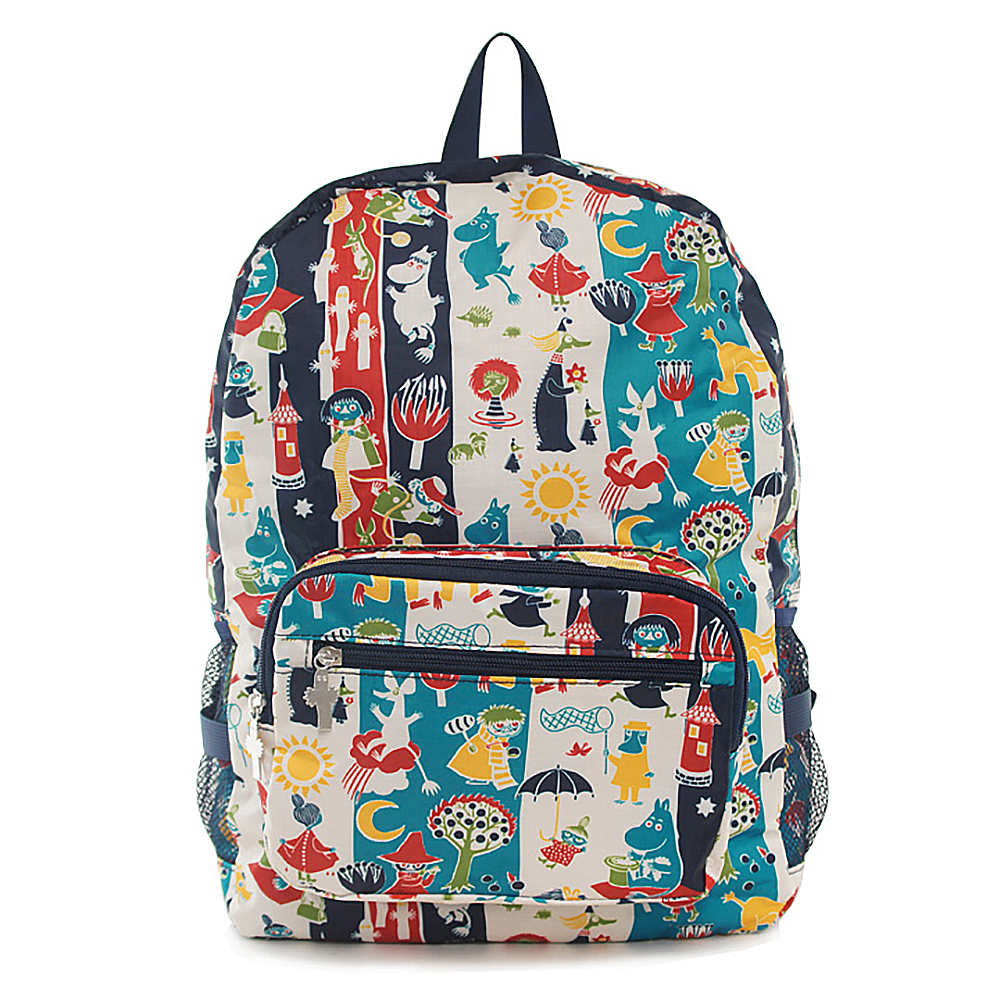 超美品　希少　レスポートサック　リュック　バックパック　ムーミン　ナイロン　総柄 MOOMIN（ムーミン） コンパクト リュックサック MM3-003 折りたたみ