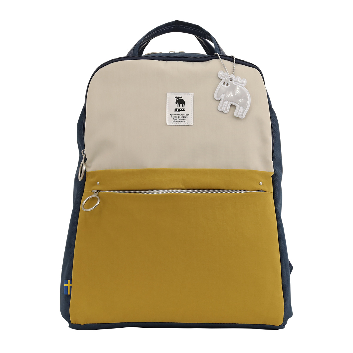 モズ リュック A4 薄型 レディース MOZ-006 moz リュックサック 通勤 通学 バックパック バイカラー かわいい マザーズバッグ ママバッグ 北欧の画像