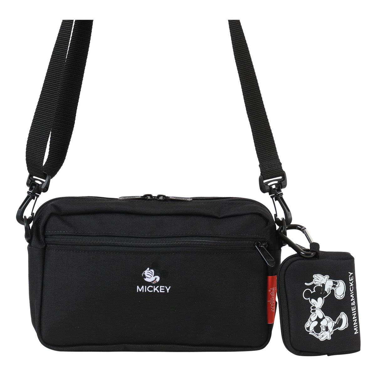 【新品】Manhattan portage マンハッタンポーテージ Disney バッグ ブラック 黒 | ミッキーマウス コレクション ジョガー バッグ / ショルダーバッグ | 斜め掛け コーデュラナイロン | ブランド コラボ カバン【レディース】 Manhattan Portage（マンハッタンポーテージ） ショルダーバッグ