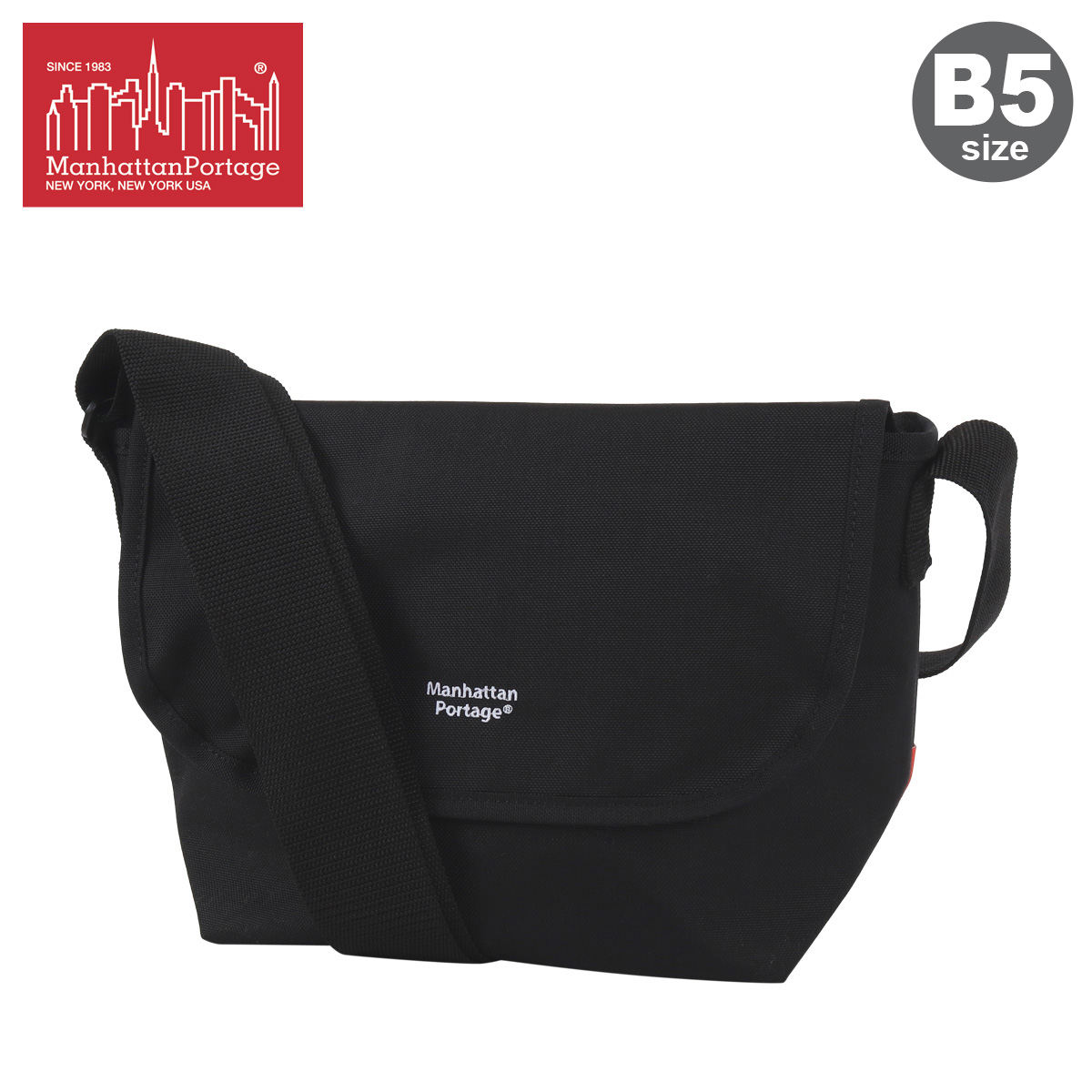 送料無料 ショルダーバッグ メッセンジャーバッグ メンズ レディース マンハッタンポーテージ Manhattan Portage B5 MP1605-JR-FVL-NYC-17SS バッグ リミテッド NYCプリント 反射 ナイロン 斜め掛け ブラック 黒 Manhattan Portage（マンハッタンポーテージ） メッセンジャーバッグ