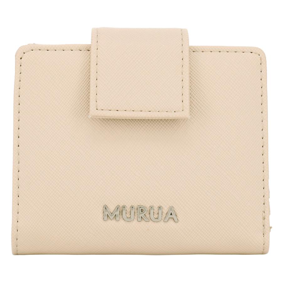 ムルーア 二つ折り財布 ミニ財布 レディース プレイン MR-W1143 MURUA 無地 ロゴ｜sacsbar｜02