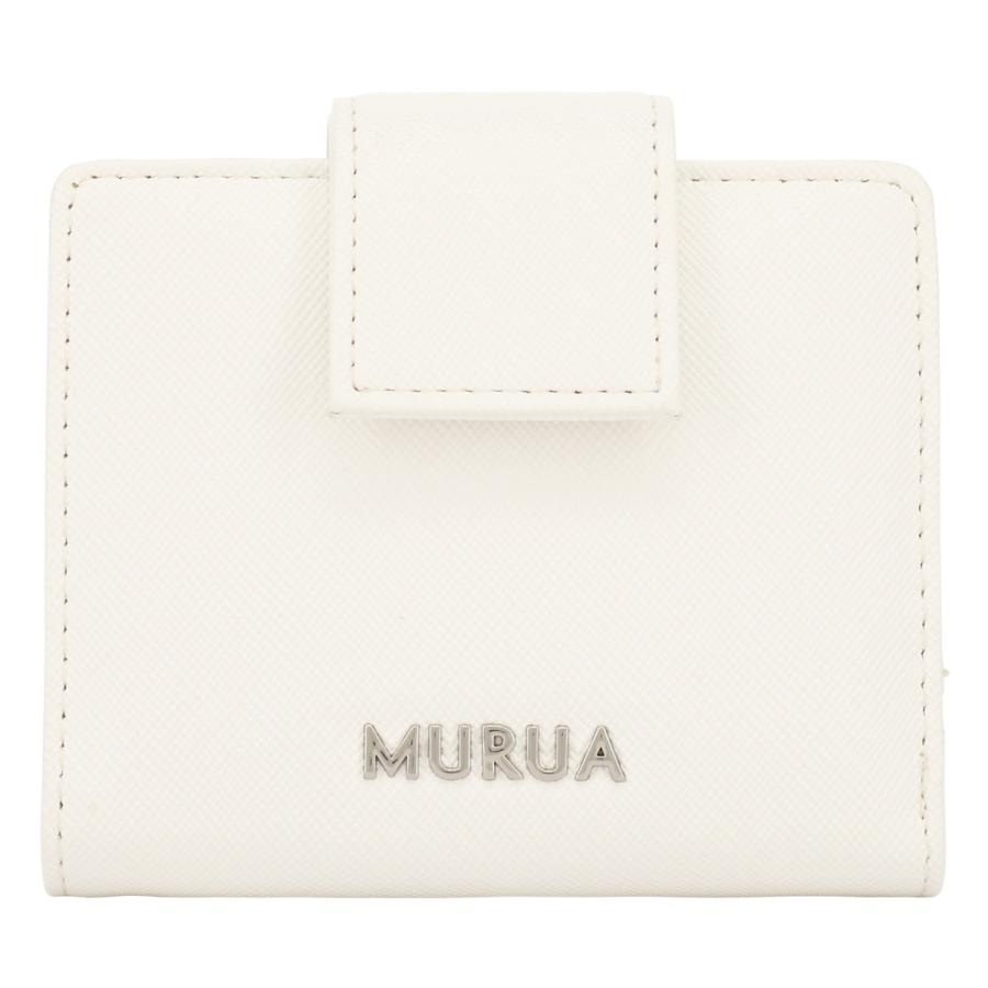 ムルーア 二つ折り財布 ミニ財布 レディース プレイン MR-W1143 MURUA 無地 ロゴ｜sacsbar｜04