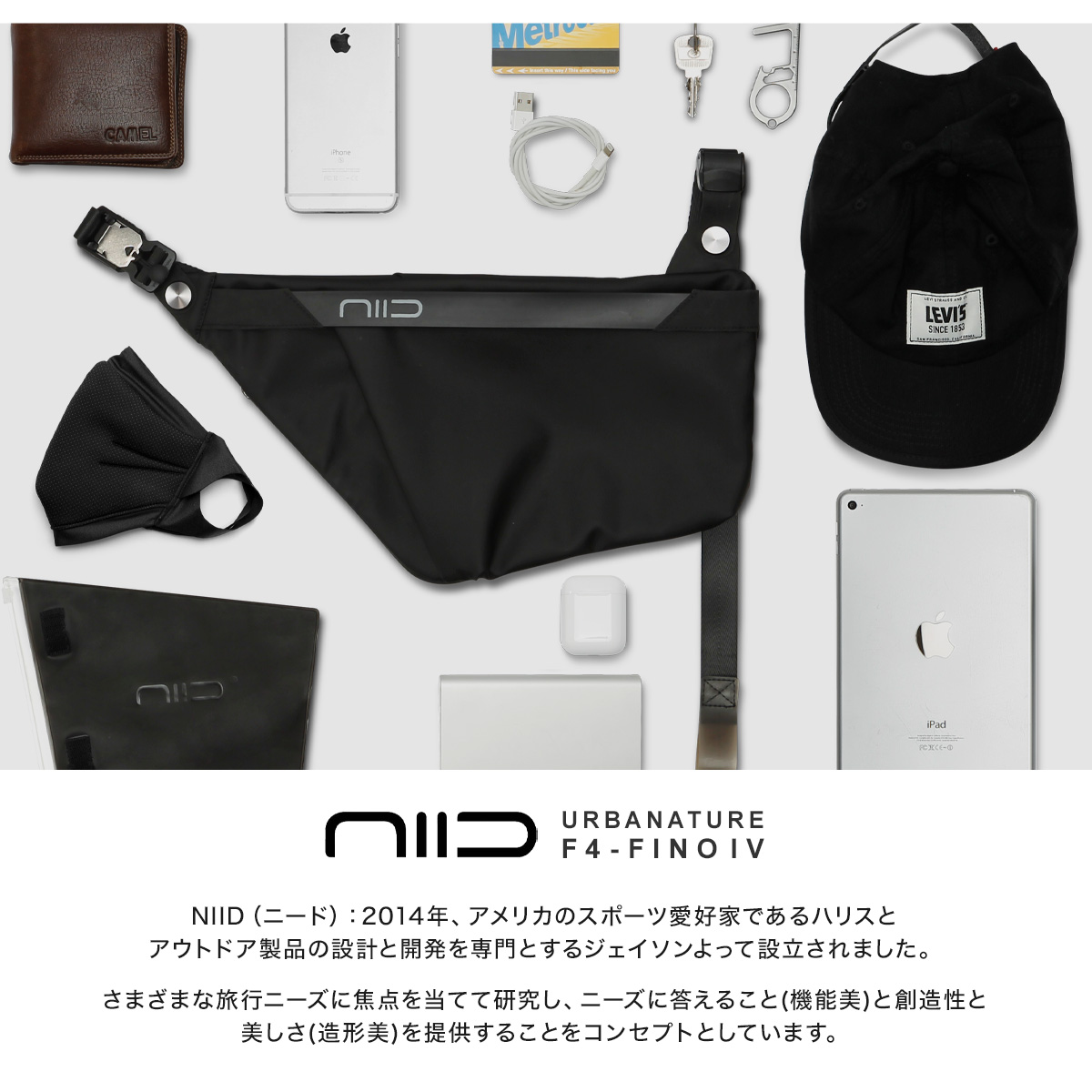 ニード ボディバッグ メンズ レディース FINO IV F4 NIID
