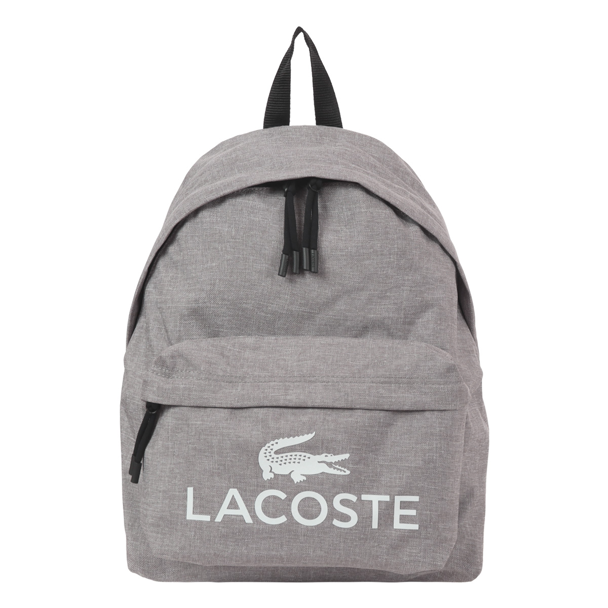 【美品】LACOSTE ラコステ リユック バッグパック グレー ロゴ刻印 袋付 LACOSTE（ラコステ） バックパック リュック デイパック A4 メンズ
