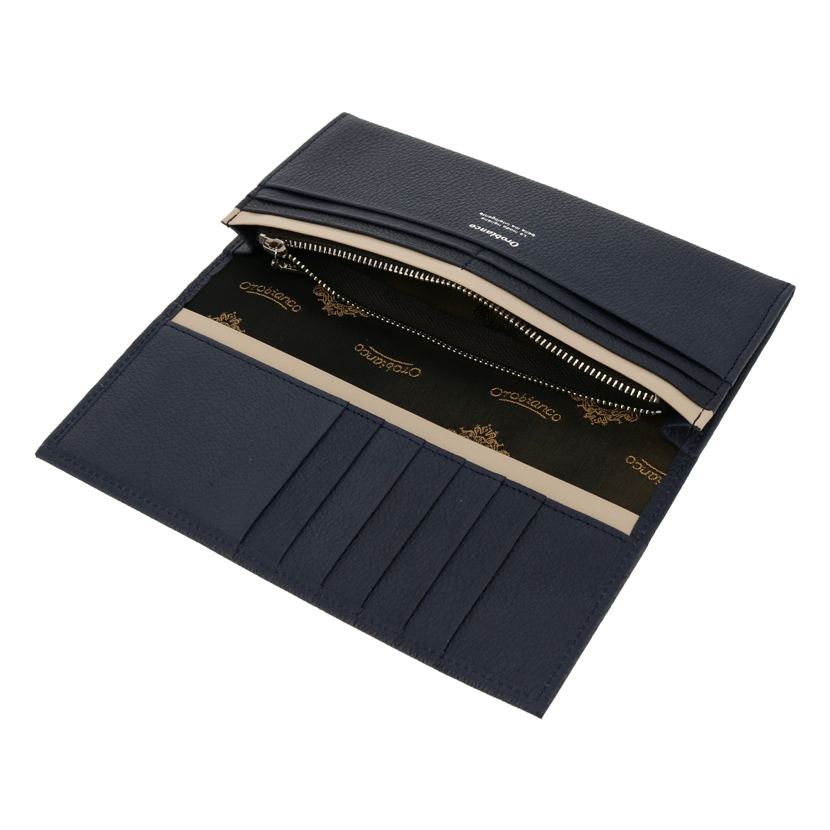 【新品未使用】Orobianco オロビアンコ ラウンドファスナー牛革 長財布 Orobianco（オロビアンコ） 長財布 かぶせ 本革 ポインテッド ORS