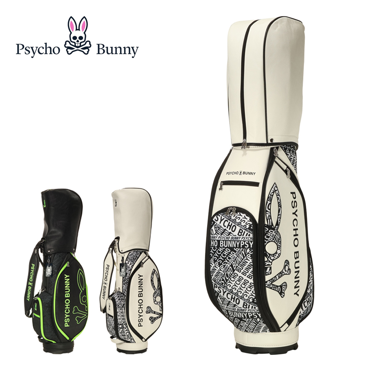 Psycho Bunny（サイコバニー） ゴルフ キャディバッグ カート型 9型 46